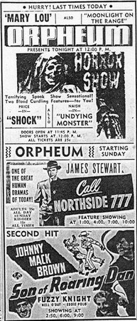 Orpheum Theatre - OLD AD